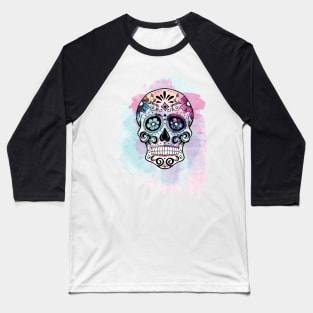 Watercolor Sugar skull Baseball T-Shirt